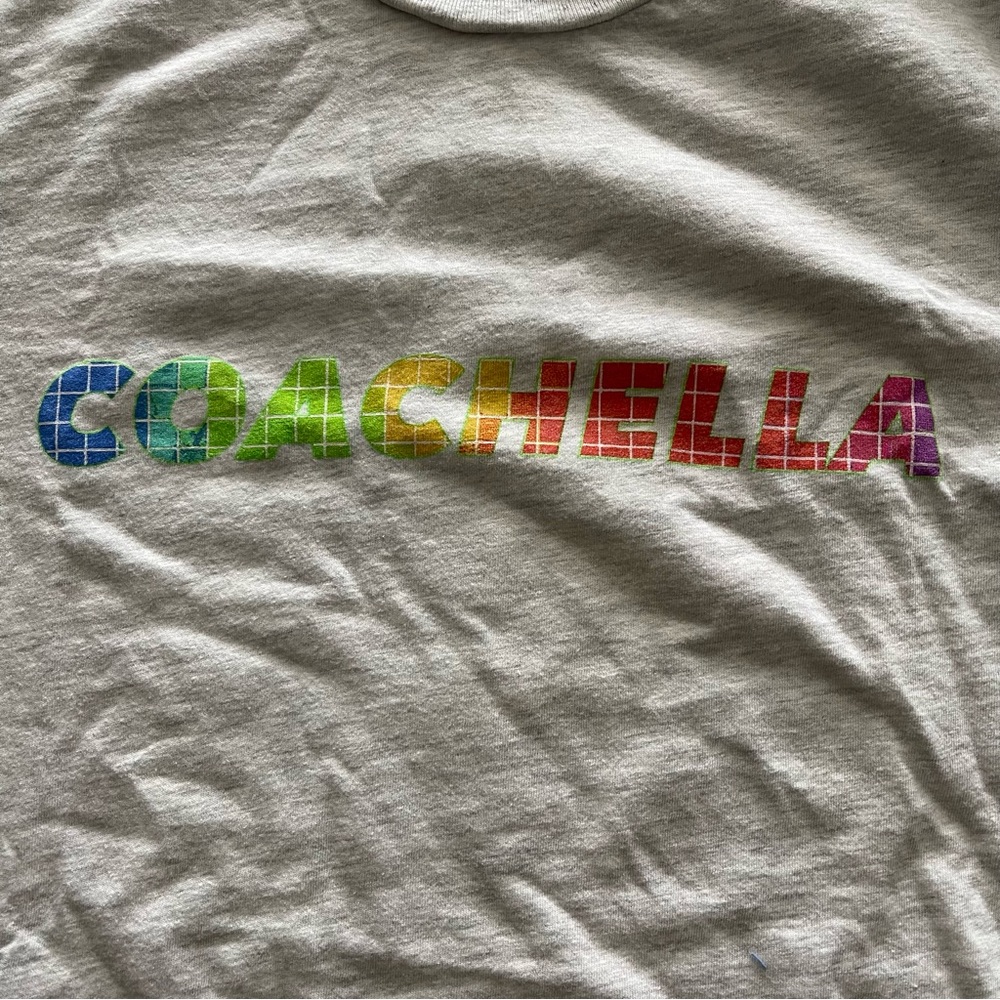 Coachella Multi-Colored Pattern T-Shirt - Picture 2 of 5